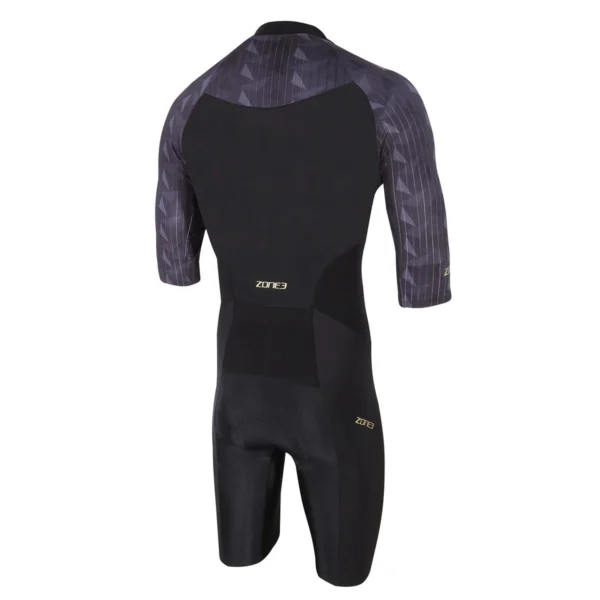 Zone3 Lava Short Sleeve Men's Trisuit - Black/Gold - Image 2
