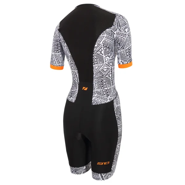 Zone3 Activate+ Full Zip Short Sleeve Women's Trisuit - Kona Speed - Image 2