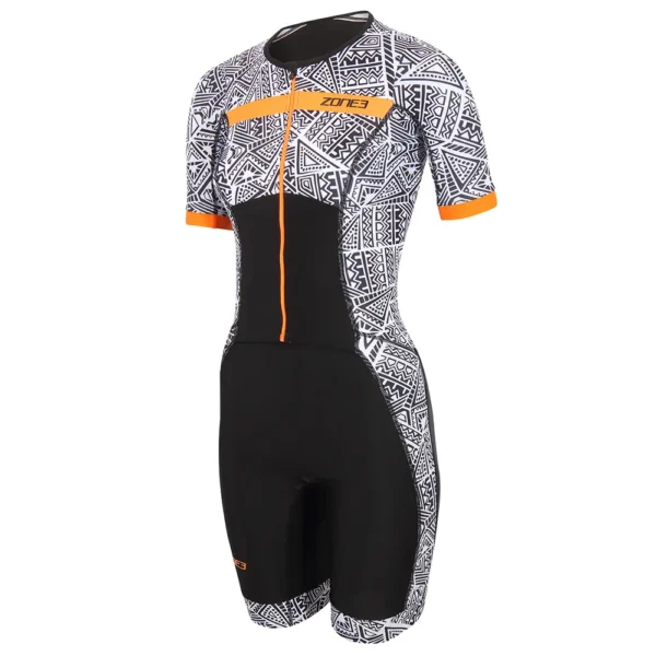 Zone3 Activate+ Full Zip Short Sleeve Women's Trisuit - Kona Speed