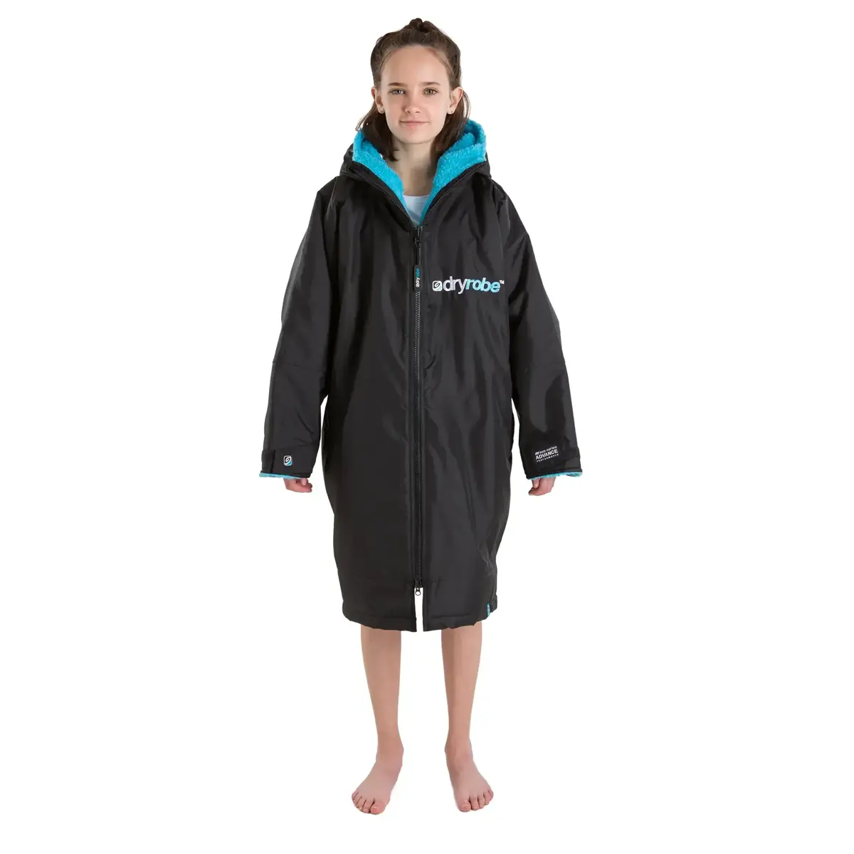 Dryrobe Advance Kids Long Sleeve Black/Blue