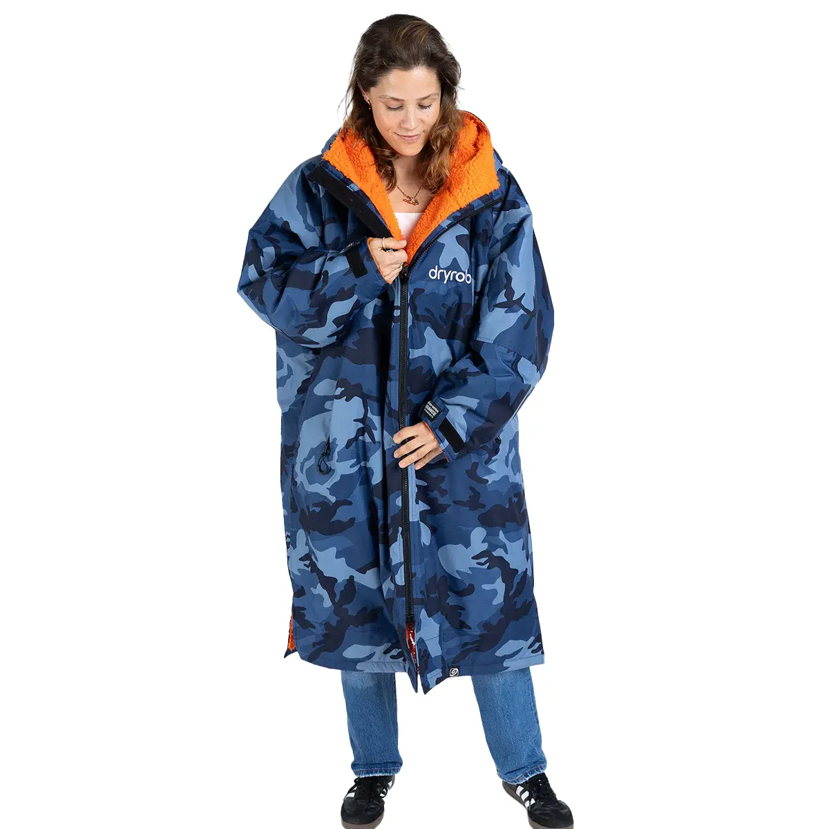 Dryrobe Advance Long Sleeve Blue Camo Orange