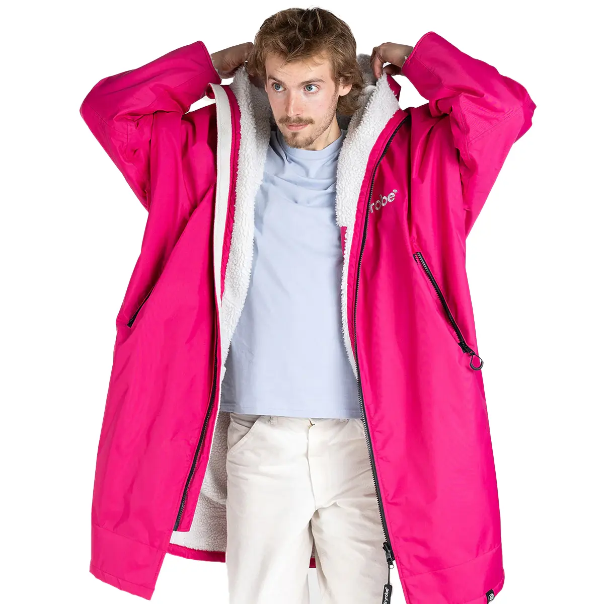 Dryrobe Advance Long Sleeve Pink Light Grey