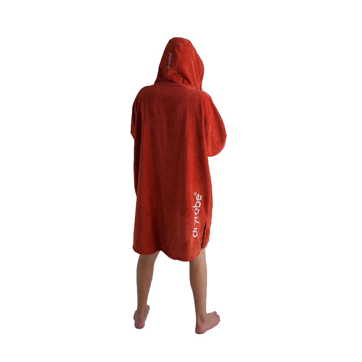 dryrobe full zip organic towel robe burnt orange