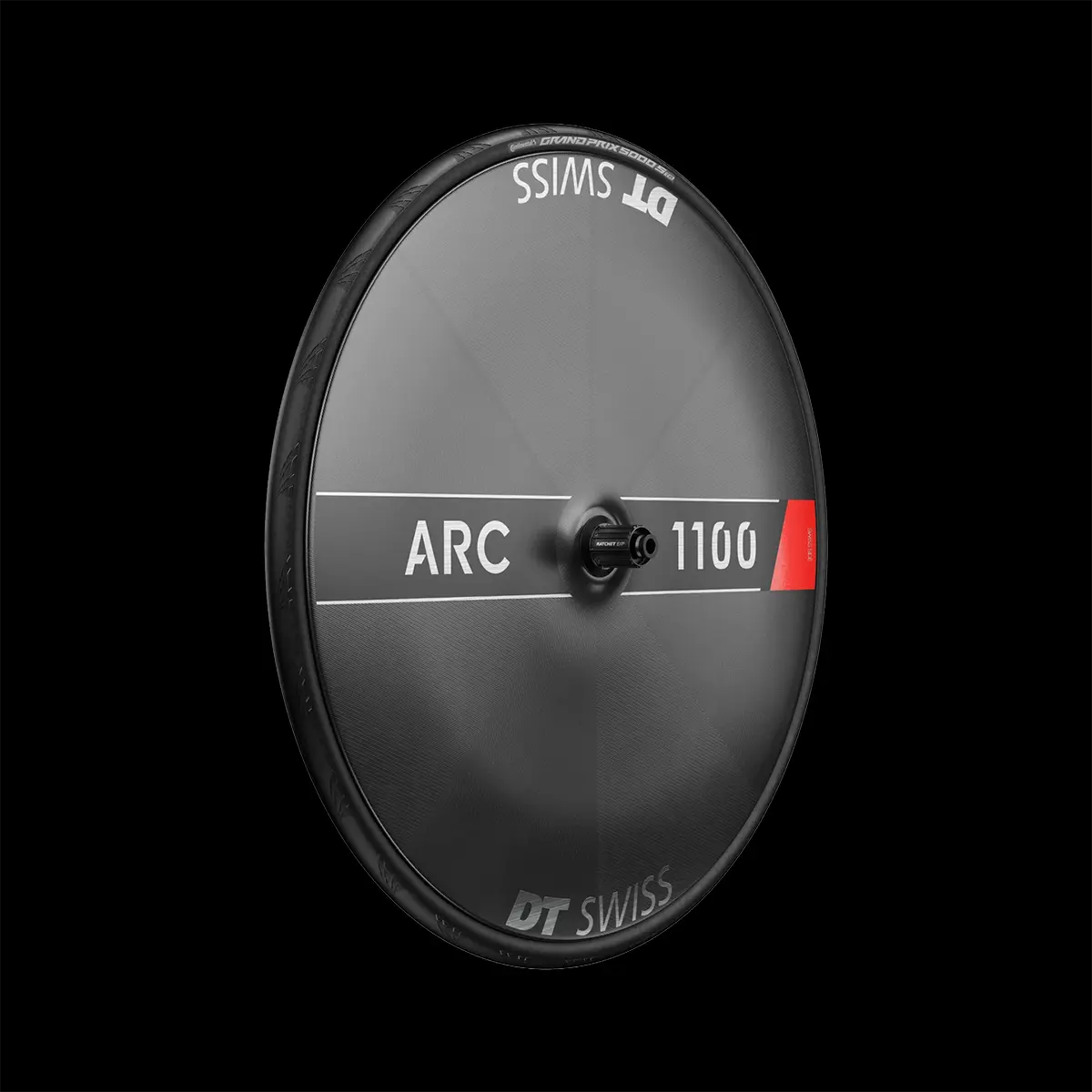 dt swiss arc 1100 dicut disc, disc brake wts, carbon clincher 20 mm rim, rear with tyre