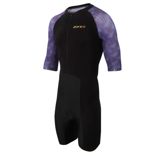 Zone3 Lava Short Sleeve Men's Trisuit - Black/Gold - Image 3