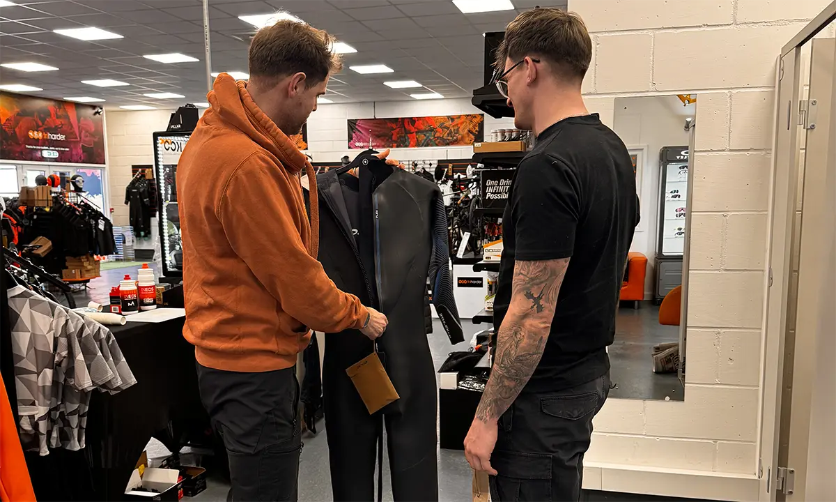 shop wetsuit fitting