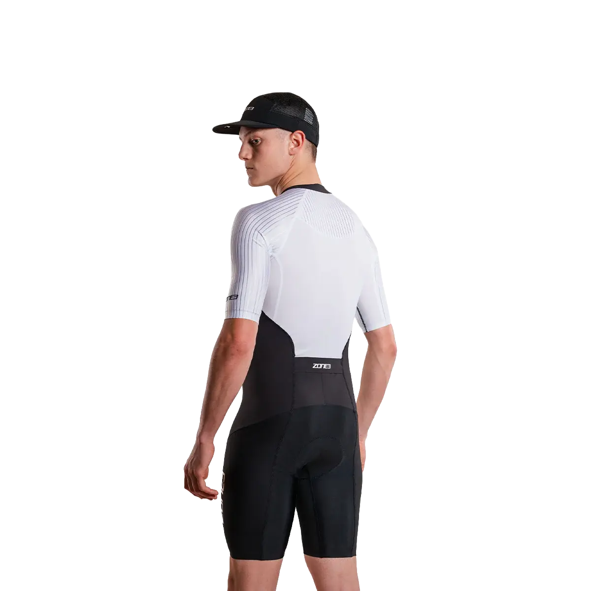 zone3 lava long distance full zip short sleeve trisuit